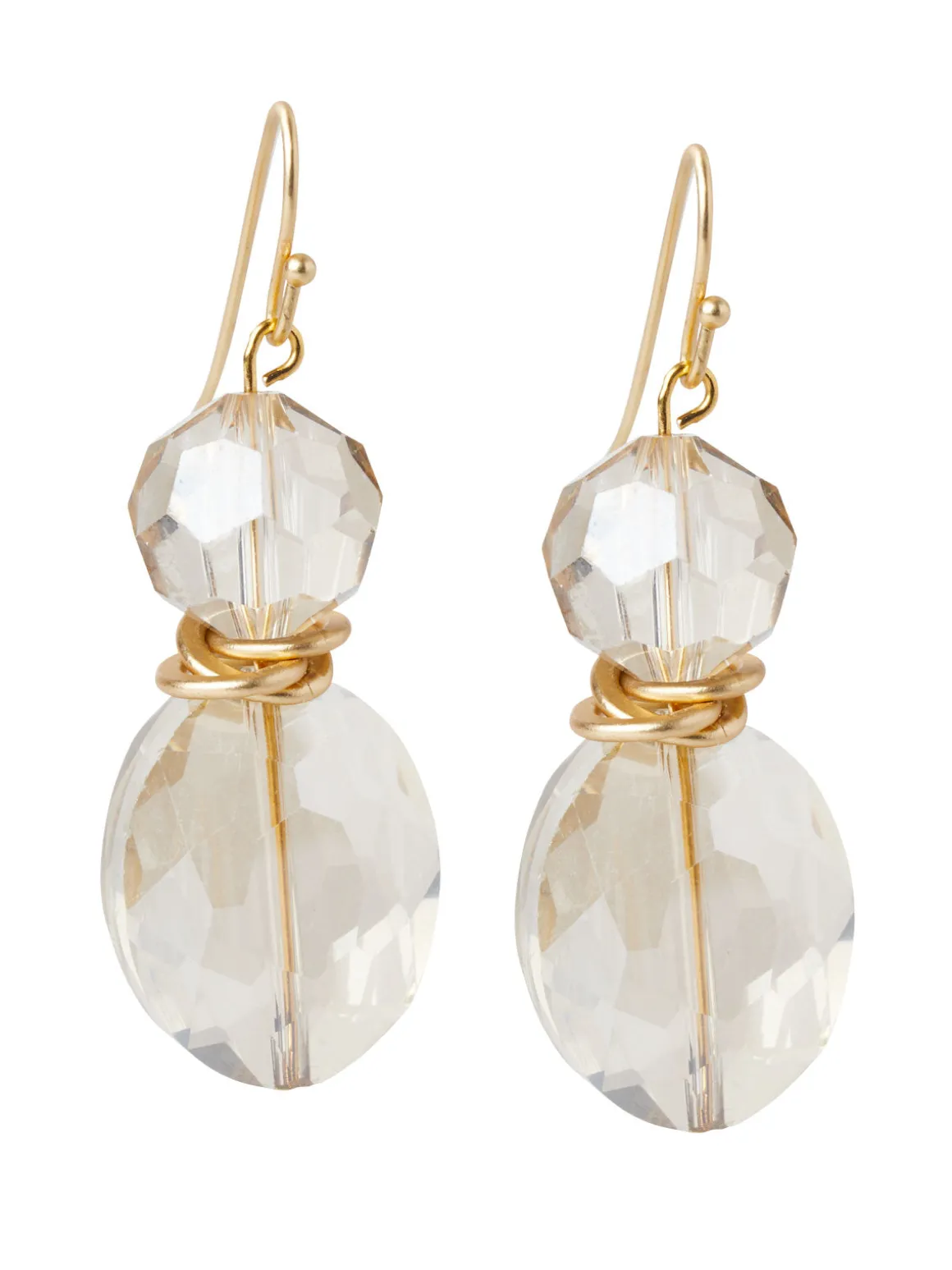 Champagne Crystal Stack Earrings