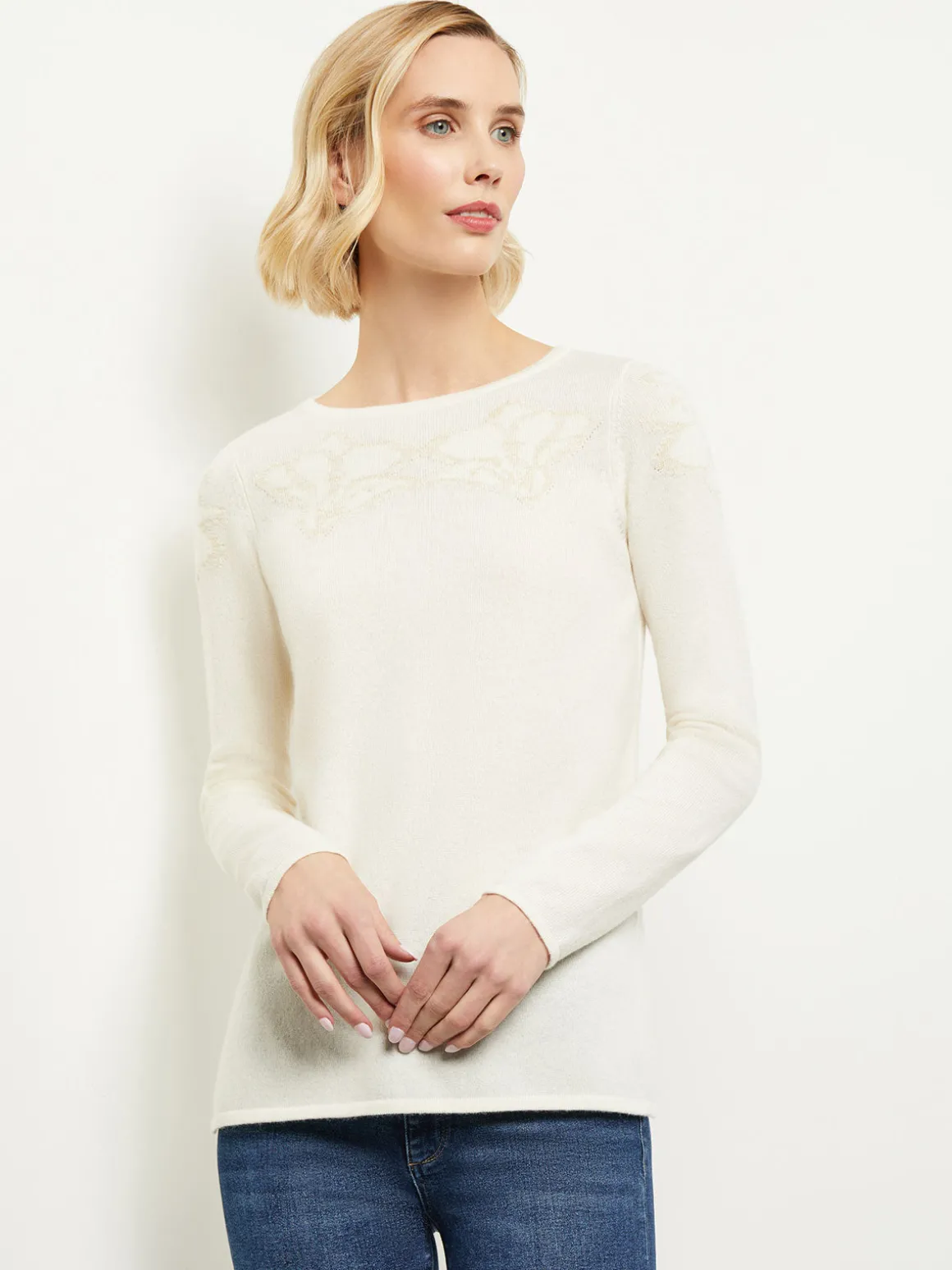 Floral Shimmer Cashmere Tunic