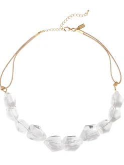Handmade Crystal Nugget Mixed Back Necklace