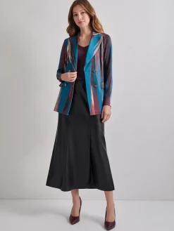 Heritage Fit Double-Breasted Brushstroke Woven Blazer