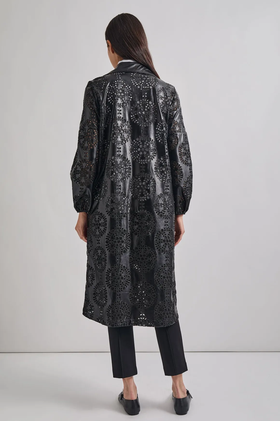 Heritage Fit Open Front Vegan Leather Jacket