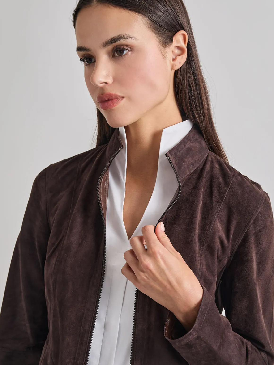 Heritage Fit Reversible Suede Leather Jacket