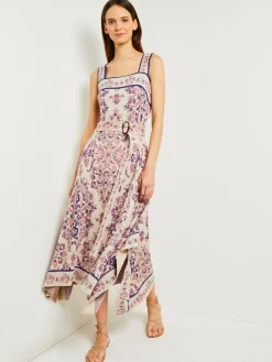 High-Low A-Line Dress - Soft Jacquard Knit