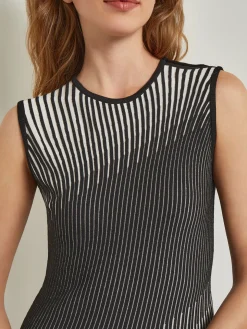 Midi A-Line Dress - Ombre Soft Intarsia Knit