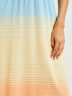 Midi Fit & Flare Dress - Soft Ombre Jacquard Knit