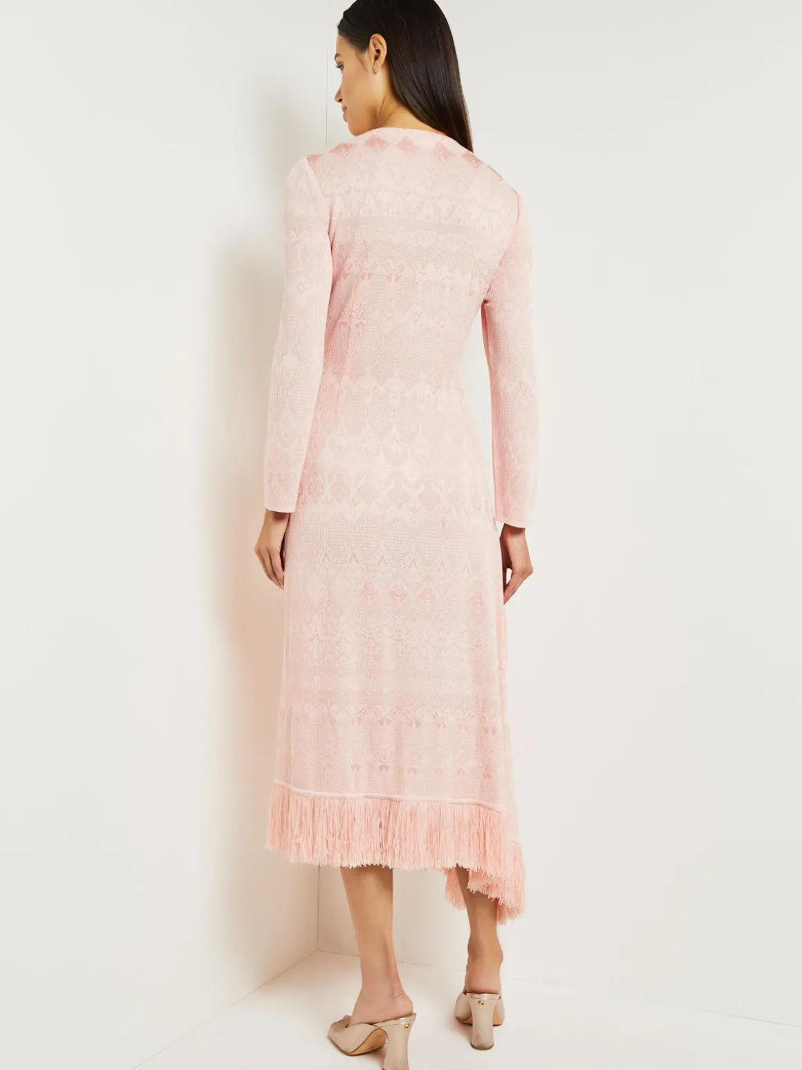 Midi Wrap Dress - Soft Jacquard Knit