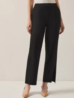 Split Hem Straight Leg Woven Pants